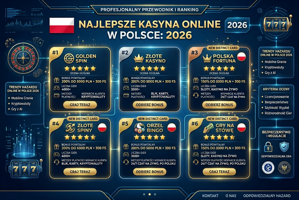 Ranking polskich kasyn 2026